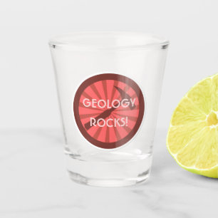 Geology Rocks! Rock Hammer Logo Shot Glass