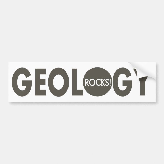 Geology rocks slogan bumper sticker (Front)