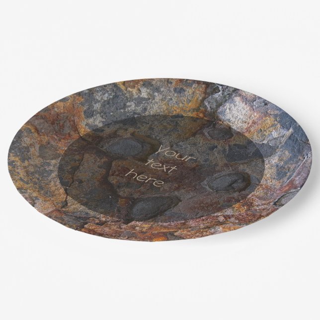 Geology Sedementary Rock Surface any Text Paper Plate (Angled)
