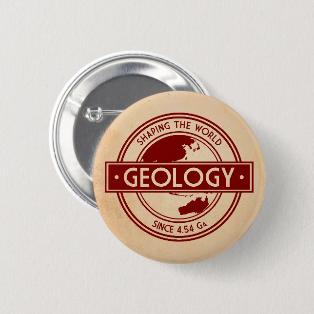 Geology- Shaping the World Logo (Asia/Australia) 6 Cm Round Badge (Front & Back)