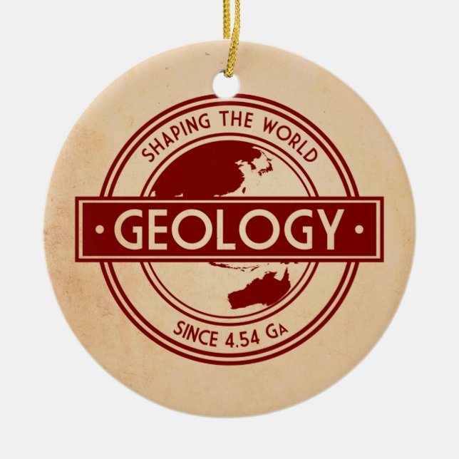 Geology- Shaping the World Logo (Asia/Australia) Ceramic Tree Decoration (Front)