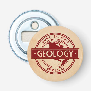 Geology- Shaping the World Logo (North America) Bottle Opener