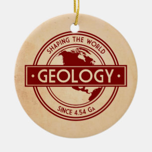 Geology- Shaping the World Logo (North America) Ceramic Tree Decoration