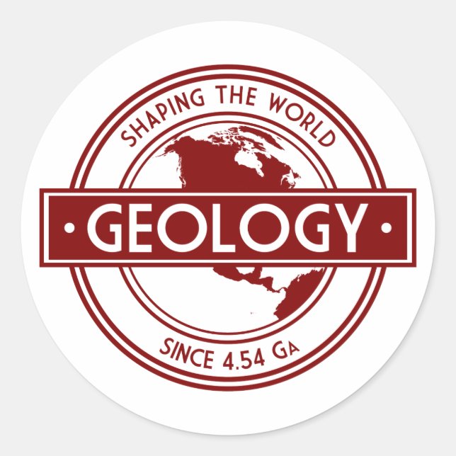 Geology- Shaping the World Logo (North America) Classic Round Sticker (Front)