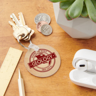 Geology- Shaping the World Logo (North America) Key Ring