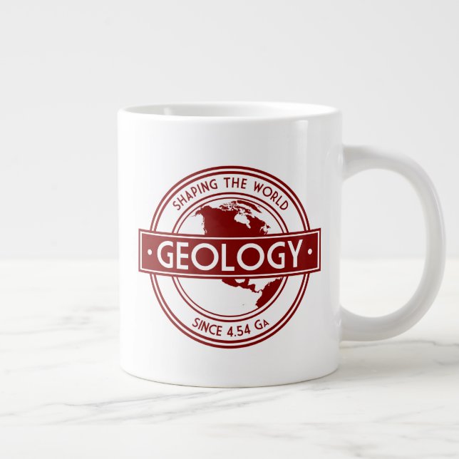 Geology- Shaping the World Logo (North America) Large Coffee Mug (Right)