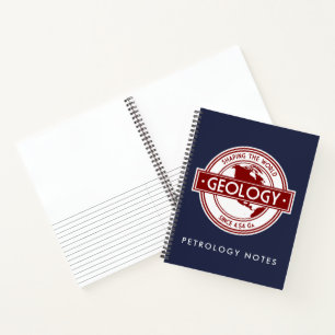 Geology- Shaping the World North America Logo Notebook