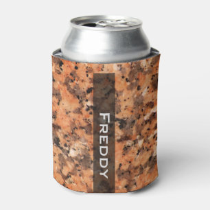 Geology Spotted Rock Texture with Name Can Cooler