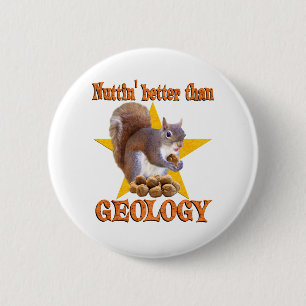 Geology Squirrel 6 Cm Round Badge