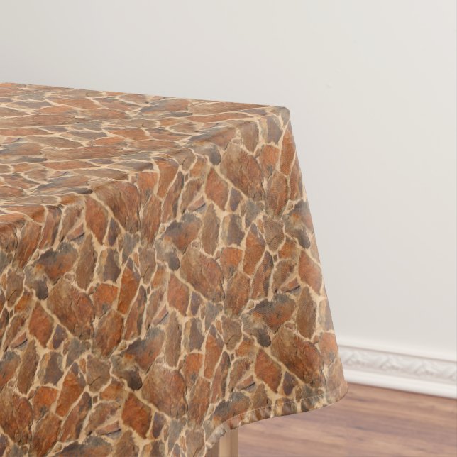 Geology Stonewall Pattern Warm Golden Tablecloth (In Situ)