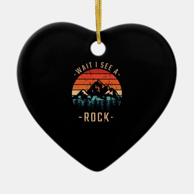 Geology - Wait I See A Rock Ceramic Tree Decoration (Front)