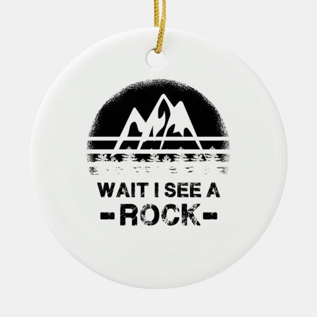 Geology - Wait I See A Rock Ceramic Tree Decoration (Front)