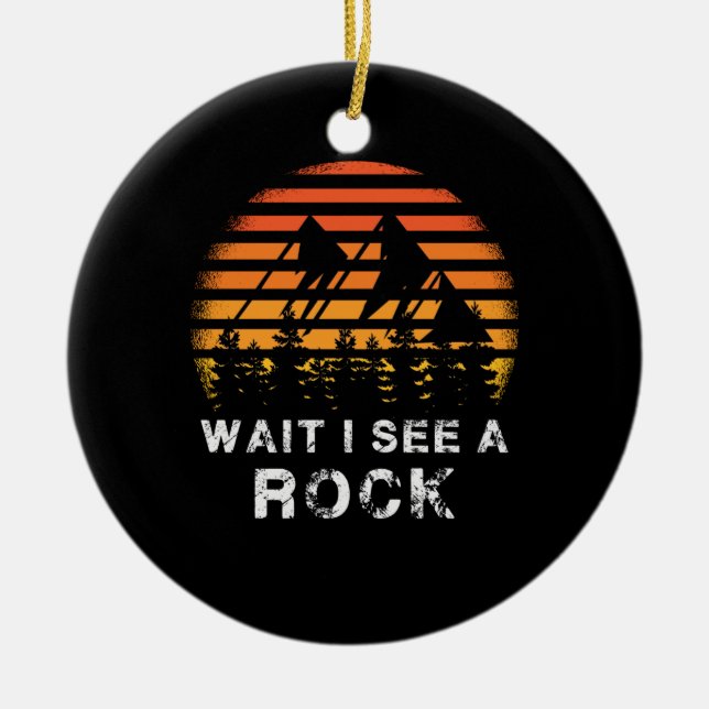 Geology - Wait I See A Rock Ceramic Tree Decoration (Front)