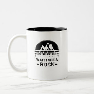 Geology - Wait I See A Rock Two-Tone Coffee Mug