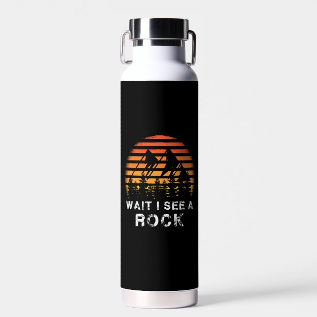 Geology - Wait I See A Rock  Water Bottle (Front)