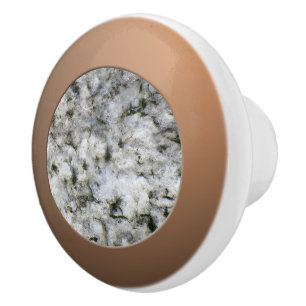 Geology White Granite Rock Texture Ceramic Knob
