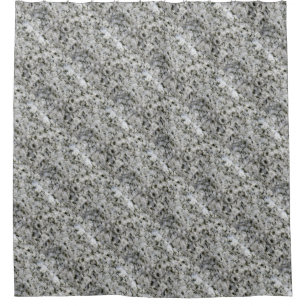 Geology White Granite Texture Shower Curtain