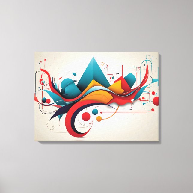 Geomatrical design canvas print (Front)