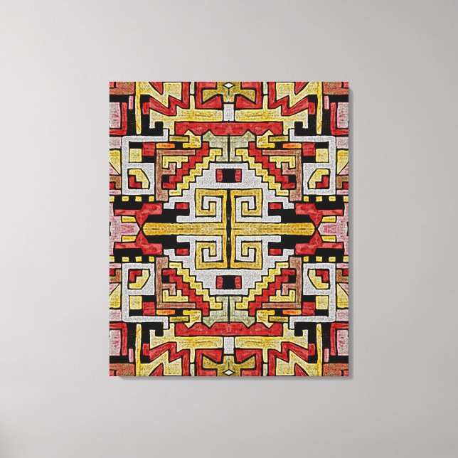Geomethric Tribal/Ethnic Pattern Canvas Print (Front)