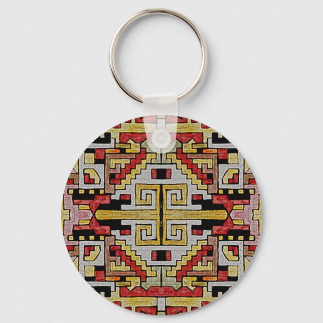 Geomethric Tribal/Ethnic Pattern Key Ring (Front)
