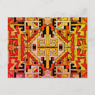 Geomethric Tribal/Ethnic Pattern Postcard