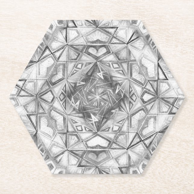 Geometic Worlds Paper Coaster (Front)
