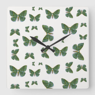 Geometra papilionaria - The Large Emerald Moth Square Wall Clock