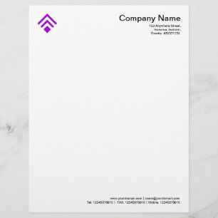 Geometric 02 - Purple Custom Letterhead