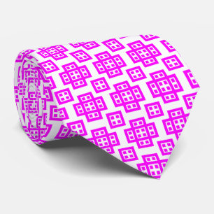 Geometric 030614 - Magenta on White Tie
