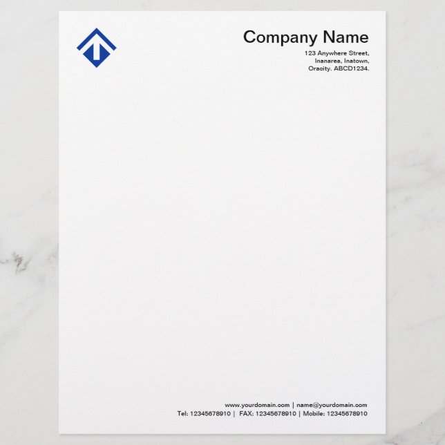 Geometric 03 - Navy Blue Customized Letterhead (Front)