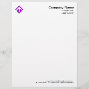 Geometric 03 - Purple Personalised Letterhead
