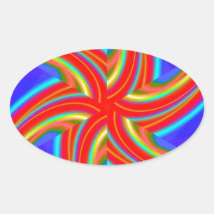 Geometric 160614 (04) oval sticker