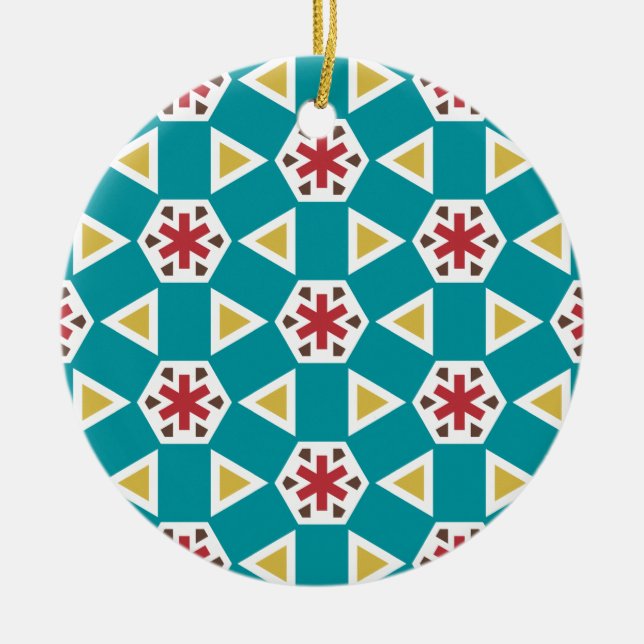 Geometric 230614 (01) ceramic tree decoration (Front)