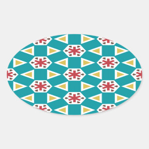 Geometric 230614 (01) oval sticker