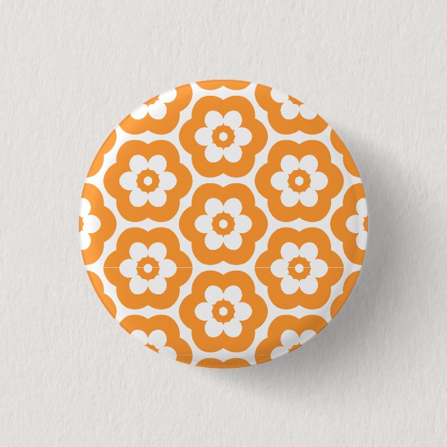 Geometric 290514 (3) - Light Orange on White 3 Cm Round Badge (Front)
