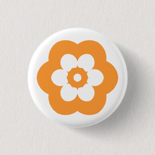 Geometric 290514 (3) - Light Orange on White 3 Cm Round Badge (Front)