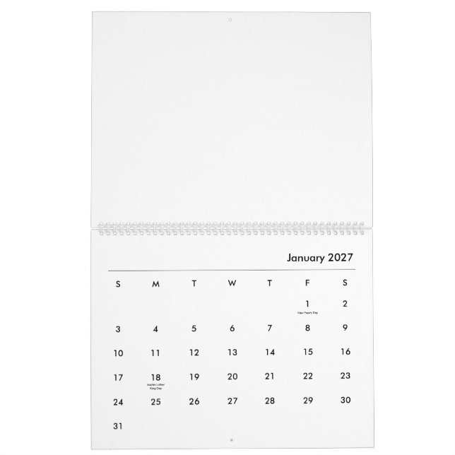 geometric #2 calendar (Jan 2027)