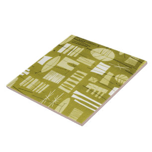 GEOMETRIC 2 Ceramic Tile 2 Sizes - LEMON YELLOW