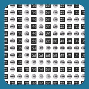 Geometric 2 Logo Pattern Design Square Sticker