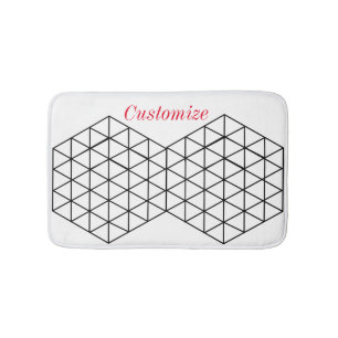 Geometric 3-D Cube Thunder_Cove Bath Mat
