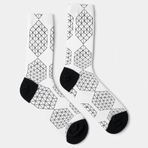 Geometric 3-D Cube Thunder_Cove Socks