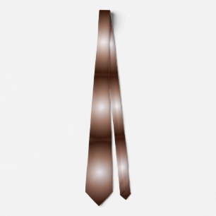 Geometric 3D Circle Dark Brown Mocha Mousse White Tie