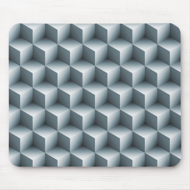 Geometric 3D Cubes Mouse Mat (Front)