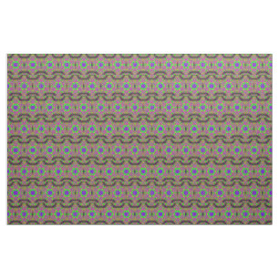 geometric 6-point blue purple green stars fabric