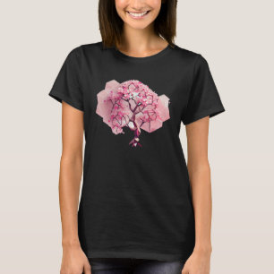 Geometric A Refreshing and Vibrant Pink Cherry Blo T-Shirt