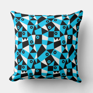 Geometric Abstract 030919 - Sky Blue Cushion