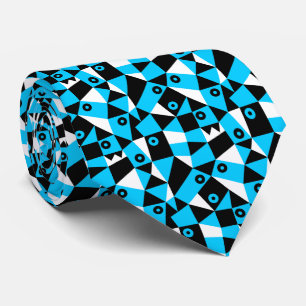 Geometric Abstract 030919 - Sky Blue Tie