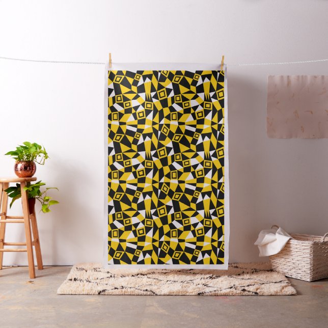Geometric Abstract 050919 - Amber Fabric (In Situ)