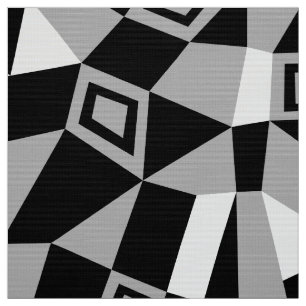 Geometric Abstract 050919 - Grey Fabric