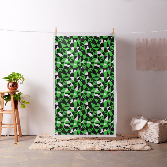 Geometric Abstract 050919 - Spring Green Fabric (In Situ)